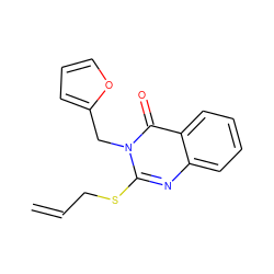 C=CCSc1nc2ccccc2c(=O)n1Cc1ccco1 ZINC000001572781