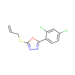 C=CCSc1nnc(-c2ccc(Cl)cc2Cl)o1 ZINC000002069186