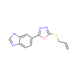 C=CCSc1nnc(-c2ccc3nc[nH]c3c2)o1 ZINC000096283005