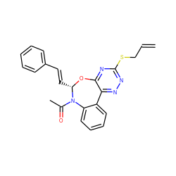 C=CCSc1nnc2c(n1)O[C@@H](/C=C/c1ccccc1)N(C(C)=O)c1ccccc1-2 ZINC000002978337