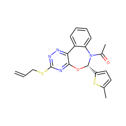 C=CCSc1nnc2c(n1)O[C@@H](c1ccc(C)s1)N(C(C)=O)c1ccccc1-2 ZINC000002603007