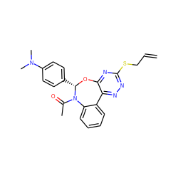 C=CCSc1nnc2c(n1)O[C@@H](c1ccc(N(C)C)cc1)N(C(C)=O)c1ccccc1-2 ZINC000002113558