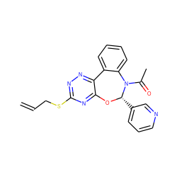 C=CCSc1nnc2c(n1)O[C@@H](c1cccnc1)N(C(C)=O)c1ccccc1-2 ZINC000037866185