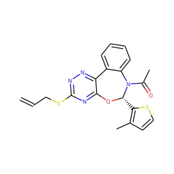 C=CCSc1nnc2c(n1)O[C@@H](c1sccc1C)N(C(C)=O)c1ccccc1-2 ZINC000002113908