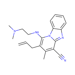 C=CCc1c(C)c(C#N)c2nc3ccccc3n2c1NCCN(C)C ZINC000000541536