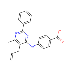 C=CCc1c(C)nc(-c2ccccc2)nc1Nc1ccc(C(=O)O)cc1 ZINC000000346307