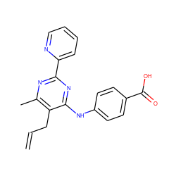 C=CCc1c(C)nc(-c2ccccn2)nc1Nc1ccc(C(=O)O)cc1 ZINC000071281517