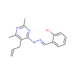 C=CCc1c(C)nc(C)nc1N/N=C/c1ccccc1O ZINC000004763670