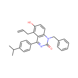 C=CCc1c(O)ccc2c1c(-c1ccc(C(C)C)cc1)nc(=O)n2Cc1ccccc1 ZINC000045355465