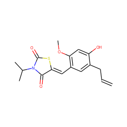 C=CCc1cc(/C=C2\SC(=O)N(C(C)C)C2=O)c(OC)cc1O ZINC000299836086