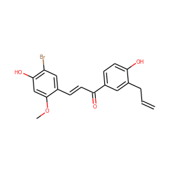 C=CCc1cc(C(=O)/C=C/c2cc(Br)c(O)cc2OC)ccc1O ZINC000071340390