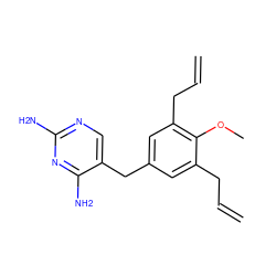 C=CCc1cc(Cc2cnc(N)nc2N)cc(CC=C)c1OC ZINC000029567737