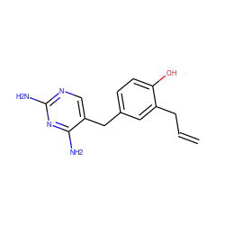 C=CCc1cc(Cc2cnc(N)nc2N)ccc1O ZINC000026144473