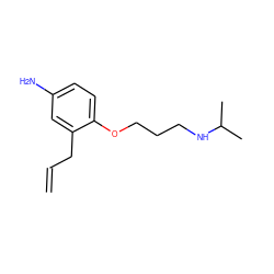 C=CCc1cc(N)ccc1OCCCNC(C)C ZINC000001537851