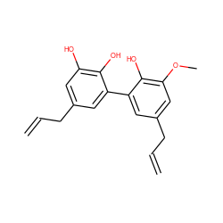 C=CCc1cc(O)c(O)c(-c2cc(CC=C)cc(OC)c2O)c1 ZINC000073310203