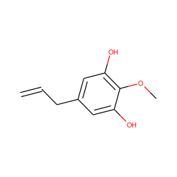 C=CCc1cc(O)c(OC)c(O)c1 ZINC000039147952