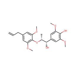 C=CCc1cc(OC)c(O[C@H](C)[C@@H](O)c2cc(OC)c(O)c(OC)c2)c(OC)c1 ZINC000013311410