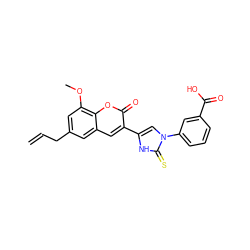 C=CCc1cc(OC)c2oc(=O)c(-c3cn(-c4cccc(C(=O)O)c4)c(=S)[nH]3)cc2c1 ZINC000082154788