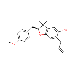 C=CCc1cc2c(cc1O)C(C)(C)[C@H](Cc1ccc(OC)cc1)O2 ZINC000013453206