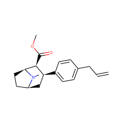 C=CCc1ccc([C@H]2C[C@H]3CC[C@@H]([C@H]2C(=O)OC)N3C)cc1 ZINC000058501997