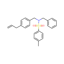 C=CCc1ccc(CN(Cc2ccccc2)S(=O)(=O)c2ccc(C)cc2)cc1 ZINC000095586991