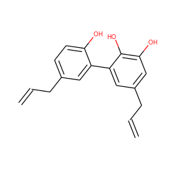 C=CCc1ccc(O)c(-c2cc(CC=C)cc(O)c2O)c1 ZINC000014781107