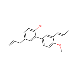 C=CCc1ccc(O)c(-c2ccc(OC)c(/C=C/C)c2)c1 ZINC000043013277