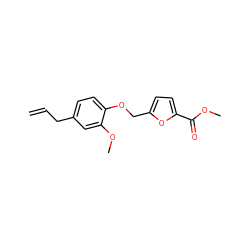 C=CCc1ccc(OCc2ccc(C(=O)OC)o2)c(OC)c1 ZINC000000171915