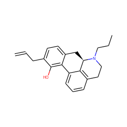 C=CCc1ccc2c(c1O)-c1cccc3c1[C@@H](C2)N(CCC)CC3 ZINC000045358497