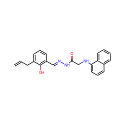 C=CCc1cccc(/C=N/NC(=O)CNc2cccc3ccccc23)c1O ZINC000001054850