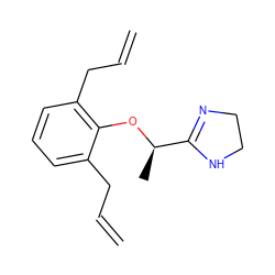 C=CCc1cccc(CC=C)c1O[C@H](C)C1=NCCN1 ZINC000027712328