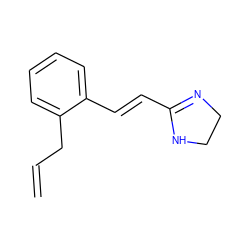 C=CCc1ccccc1/C=C/C1=NCCN1 ZINC001772581494