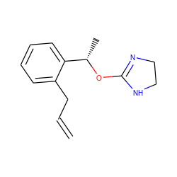 C=CCc1ccccc1[C@H](C)OC1=NCCN1 ZINC000045257637