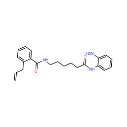 C=CCc1ccccc1C(=O)NCCCCCC(=O)Nc1ccccc1N ZINC000117583299