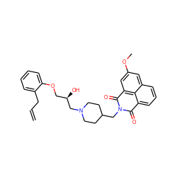 C=CCc1ccccc1OC[C@@H](O)CN1CCC(CN2C(=O)c3cccc4cc(OC)cc(c34)C2=O)CC1 ZINC000049037392