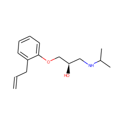 C=CCc1ccccc1OC[C@H](O)CNC(C)C ZINC000000000023