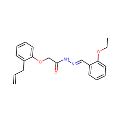 C=CCc1ccccc1OCC(=O)N/N=C/c1ccccc1OCC ZINC000000218731