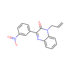 C=CCn1c(=O)c(-c2cccc([N+](=O)[O-])c2)nc2ccccc21 ZINC001772589391