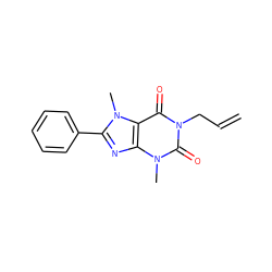 C=CCn1c(=O)c2c(nc(-c3ccccc3)n2C)n(C)c1=O ZINC000013473643