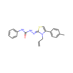 C=CCn1c(-c2ccc(C)cc2)csc1=NNC(=O)Nc1ccccc1 ZINC000254682283