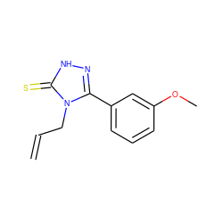 C=CCn1c(-c2cccc(OC)c2)n[nH]c1=S ZINC000006556111