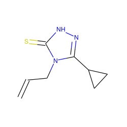 C=CCn1c(C2CC2)n[nH]c1=S ZINC000018276425