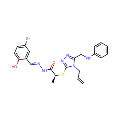 C=CCn1c(CNc2ccccc2)nnc1S[C@@H](C)C(=O)N/N=C/c1cc(Br)ccc1O ZINC000000654669