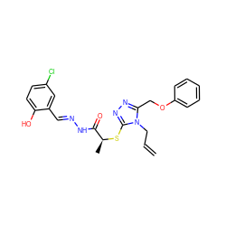 C=CCn1c(COc2ccccc2)nnc1S[C@@H](C)C(=O)N/N=C/c1cc(Cl)ccc1O ZINC000000695575