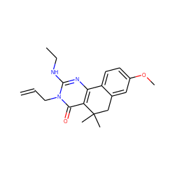 C=CCn1c(NCC)nc2c(c1=O)C(C)(C)Cc1cc(OC)ccc1-2 ZINC000095601452