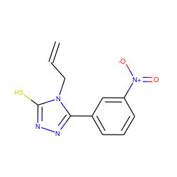 C=CCn1c(S)nnc1-c1cccc([N+](=O)[O-])c1 ZINC000000160246