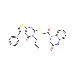 C=CCn1c(SCC(=O)N2CC(=O)Nc3ccccc32)nc2scc(-c3ccccc3)c2c1=O ZINC000002632992