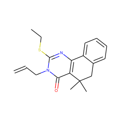 C=CCn1c(SCC)nc2c(c1=O)C(C)(C)Cc1ccccc1-2 ZINC000000483764