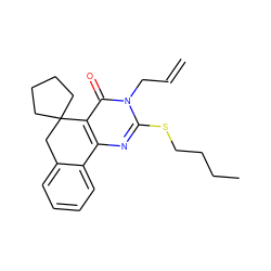 C=CCn1c(SCCCC)nc2c(c1=O)C1(CCCC1)Cc1ccccc1-2 ZINC000001814176