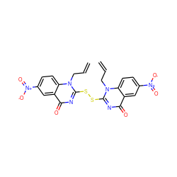 C=CCn1c(SSc2nc(=O)c3cc([N+](=O)[O-])ccc3n2CC=C)nc(=O)c2cc([N+](=O)[O-])ccc21 ZINC000049781336